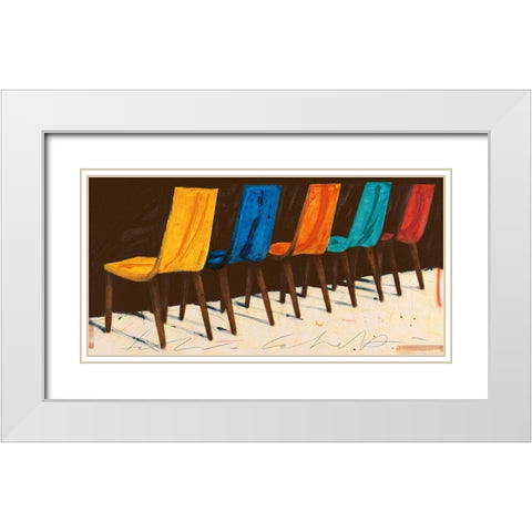 Spazio Nuovo White Modern Wood Framed Art Print with Double Matting by Calvetti, Fabio