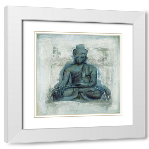 Hingabe White Modern Wood Framed Art Print with Double Matting by Amrhein, Elvira