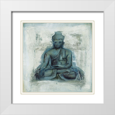 Hingabe White Modern Wood Framed Art Print with Double Matting by Amrhein, Elvira