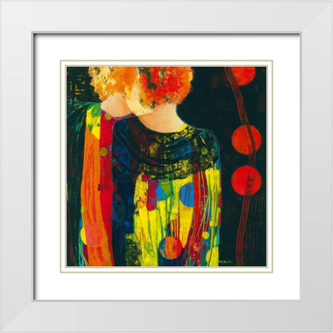 Opeens White Modern Wood Framed Art Print with Double Matting by van Ginkel, Marjolijn