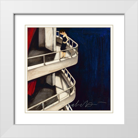 Dalla finestra di Jan e Larry White Modern Wood Framed Art Print with Double Matting by Calvetti, Fabio