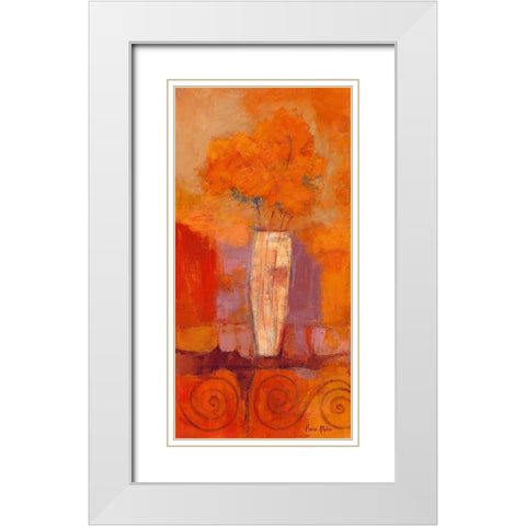 Bouquet aux volutes White Modern Wood Framed Art Print with Double Matting by Pivier-Attolini, Regine