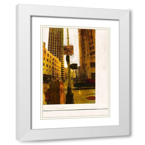 Curb Lane Must White Modern Wood Framed Art Print with Double Matting by Olukman, Ayline