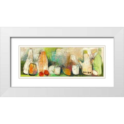 Stillleben IV White Modern Wood Framed Art Print with Double Matting by Daniel, Manuela