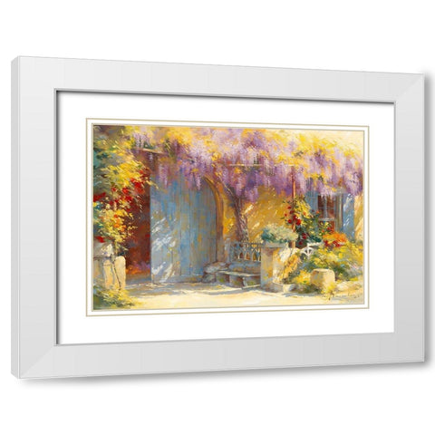 Un nouveau printemps White Modern Wood Framed Art Print with Double Matting by Messely, Johan