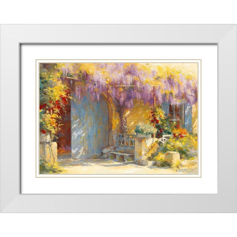 Un nouveau printemps White Modern Wood Framed Art Print with Double Matting by Messely, Johan