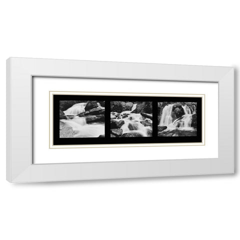 Waterfalls White Modern Wood Framed Art Print with Double Matting by Butcher, Dave