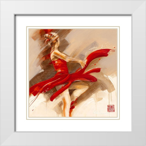 Lost in Motion White Modern Wood Framed Art Print with Double Matting by Meijering, Kitty