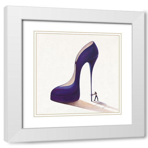 Conquistatore selvaggio White Modern Wood Framed Art Print with Double Matting by Panasenko, Inna