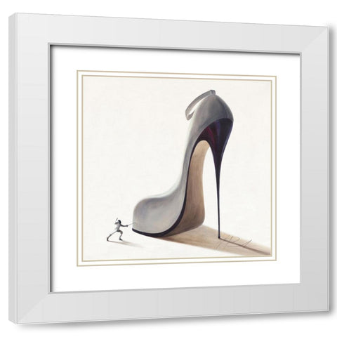 Conquistatore ambizioso White Modern Wood Framed Art Print with Double Matting by Panasenko, Inna