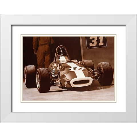 Winner Today? White Modern Wood Framed Art Print with Double Matting by Tempier, Guy
