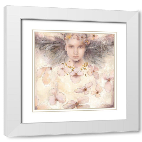Air de printemps I White Modern Wood Framed Art Print with Double Matting by Amrhein, Elvira
