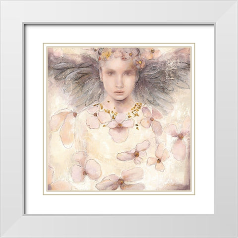 Air de printemps I White Modern Wood Framed Art Print with Double Matting by Amrhein, Elvira