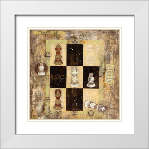 Alpha and Omega White Modern Wood Framed Art Print with Double Matting by Juta and Mareks