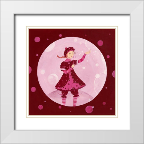 Ma petite bulle a moi White Modern Wood Framed Art Print with Double Matting by Pillault, Loetitia