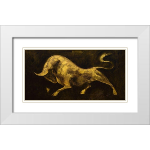 Minotaureus I White Modern Wood Framed Art Print with Double Matting by Panasenko, Inna