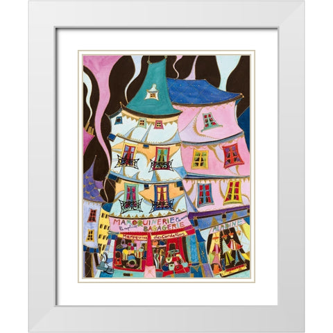 La maroquinerie White Modern Wood Framed Art Print with Double Matting by Wentzeis, Martine