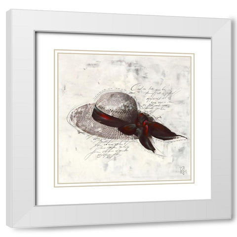 Pret-a-porter I White Modern Wood Framed Art Print with Double Matting by Zacher-Finet, Isabelle
