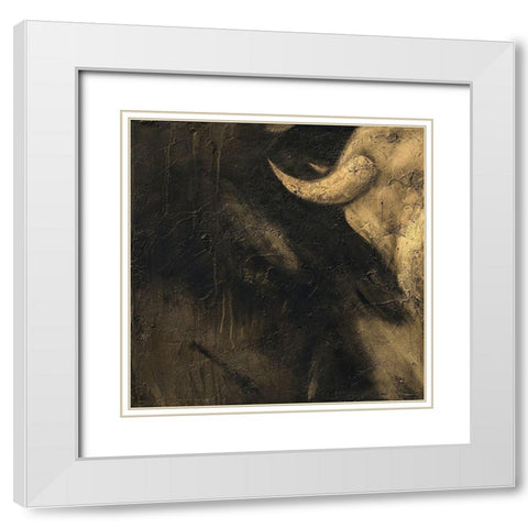 Toros V White Modern Wood Framed Art Print with Double Matting by Panasenko, Inna