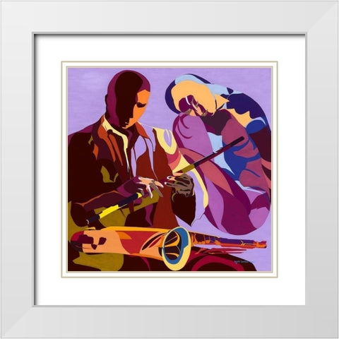 Conspire White Modern Wood Framed Art Print with Double Matting by Levitus, Inger