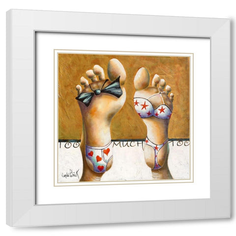 Too Much I White Modern Wood Framed Art Print with Double Matting by Cornee, Patrick