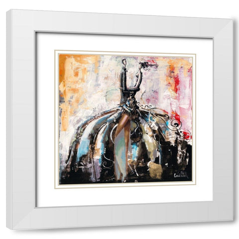 Dis donc! White Modern Wood Framed Art Print with Double Matting by Cornee, Patrick