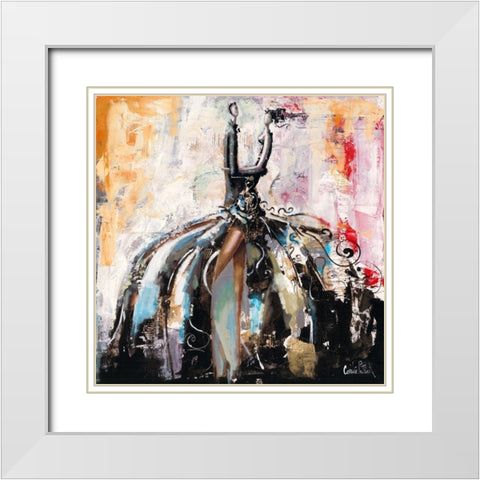Dis donc! White Modern Wood Framed Art Print with Double Matting by Cornee, Patrick