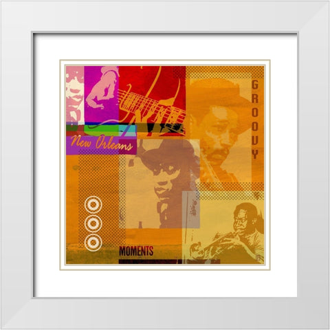 Jazz I White Modern Wood Framed Art Print with Double Matting by Paput, Philippe