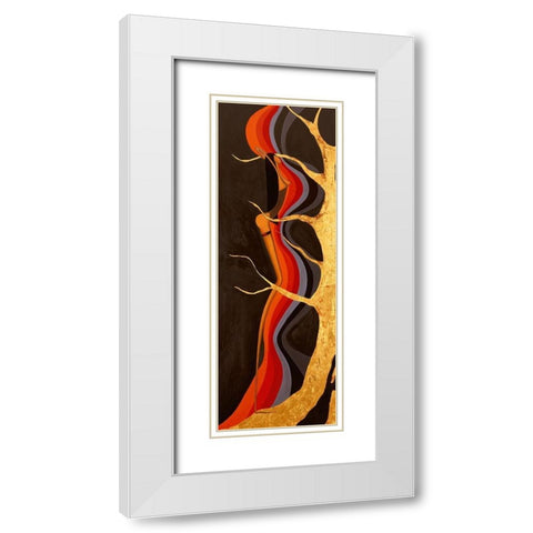 Plaisir subliminal I White Modern Wood Framed Art Print with Double Matting by Natacha L.
