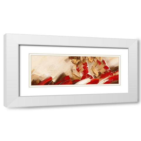 Spirit of Dance II White Modern Wood Framed Art Print with Double Matting by Meijering, Kitty