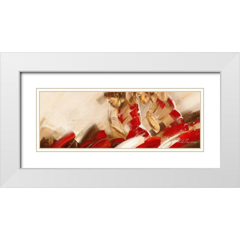Spirit of Dance II White Modern Wood Framed Art Print with Double Matting by Meijering, Kitty