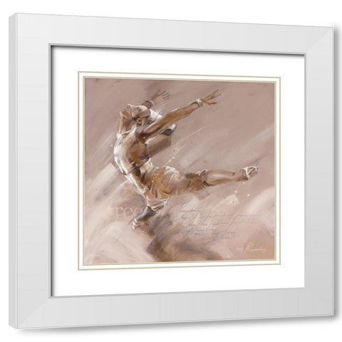 Free White Modern Wood Framed Art Print with Double Matting by Meijering, Kitty