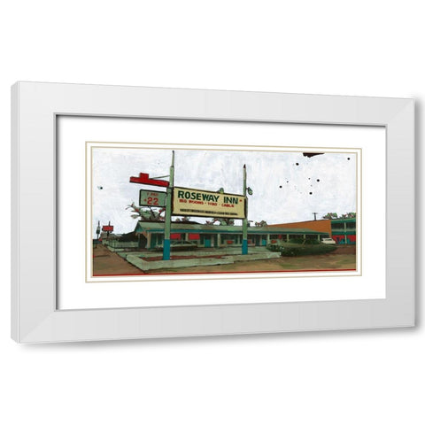 Roseway Inn #2 White Modern Wood Framed Art Print with Double Matting by Olukman, Ayline
