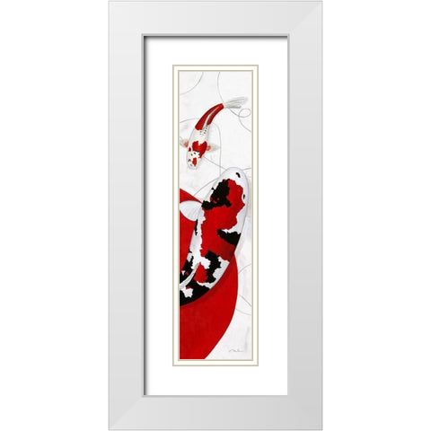 Together III White Modern Wood Framed Art Print with Double Matting by Gruhn, Nicole