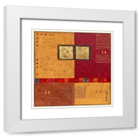 Colles serres White Modern Wood Framed Art Print with Double Matting by Grenet, Catherine