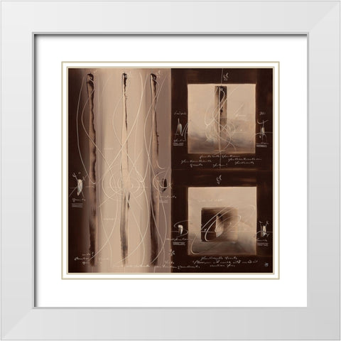 Sens et non sens III White Modern Wood Framed Art Print with Double Matting by Becam, Carole