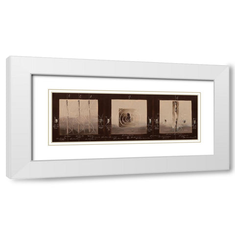 Sens et non sens IX White Modern Wood Framed Art Print with Double Matting by Becam, Carole