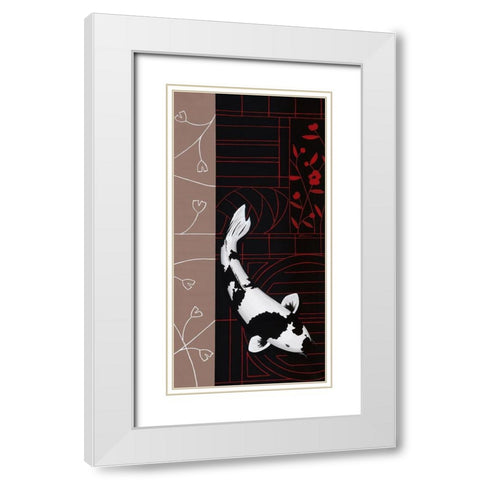 Four Seasons Fall White Modern Wood Framed Art Print with Double Matting by Gruhn, Nicole