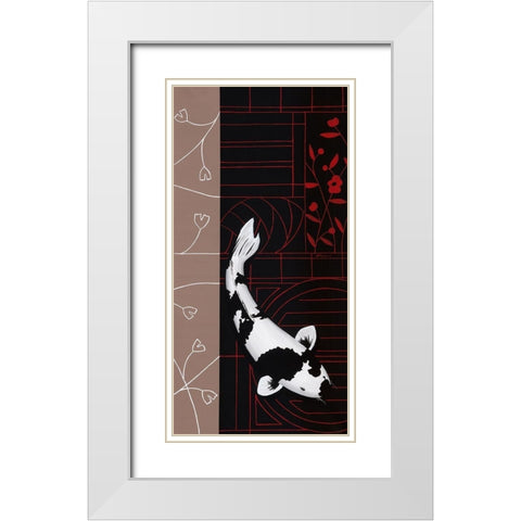 Four Seasons Fall White Modern Wood Framed Art Print with Double Matting by Gruhn, Nicole