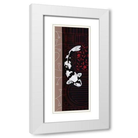 Four Seasons Winter II White Modern Wood Framed Art Print with Double Matting by Gruhn, Nicole
