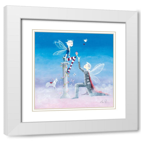 The Proposal White Modern Wood Framed Art Print with Double Matting by McFaul, Lorrie