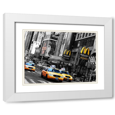 A Chorus Line White Modern Wood Framed Art Print with Double Matting by Terrible, Aurelien