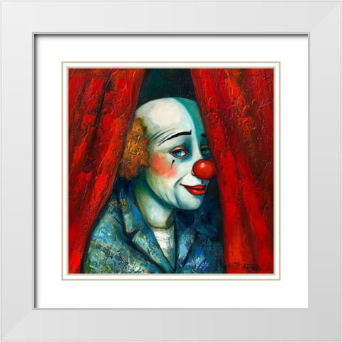 Derriere le rideau I White Modern Wood Framed Art Print with Double Matting by Wittwe, Betty