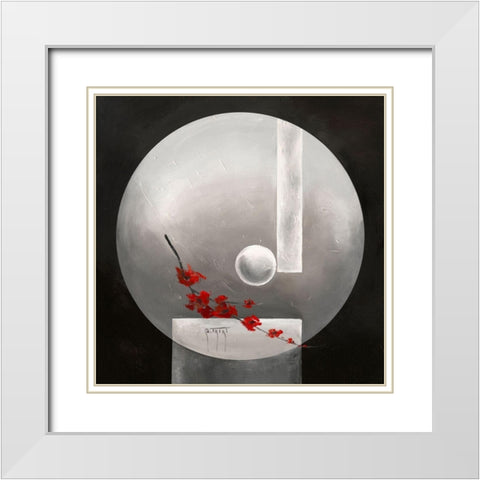 Le langage des fleurs White Modern Wood Framed Art Print with Double Matting by Triki, Bernadette