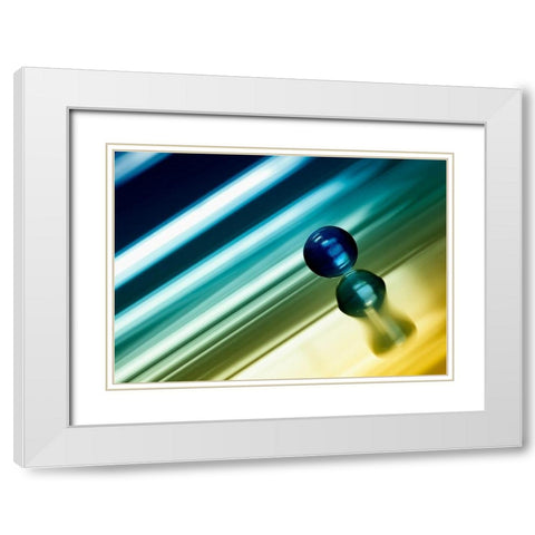 Dynamik White Modern Wood Framed Art Print with Double Matting by Steger, Uwe