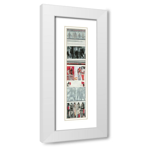 Begegnung I White Modern Wood Framed Art Print with Double Matting by Molfenter, Erika