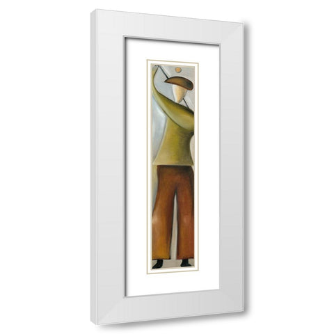 Golfer II White Modern Wood Framed Art Print with Double Matting by Arns-Muller, Monika