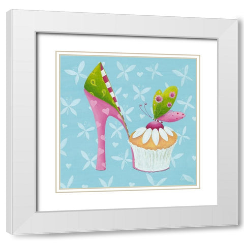 Fairyshoes III White Modern Wood Framed Art Print with Double Matting by McFaul, Lorrie