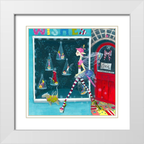 The Shoe Shop White Modern Wood Framed Art Print with Double Matting by McFaul, Lorrie