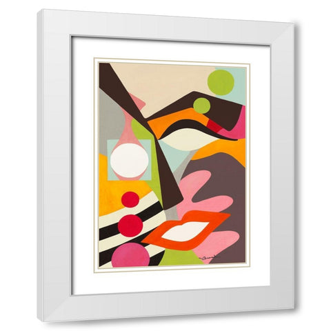 La lumiere White Modern Wood Framed Art Print with Double Matting by Brand, Valerie